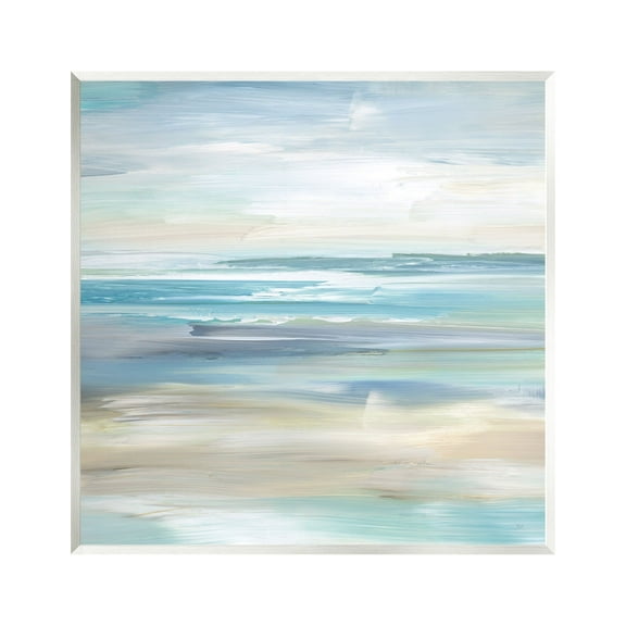 Stupell Industries Nautical Beach Shore Abstraction Coastal Painting Unframed Art Print Wall Art