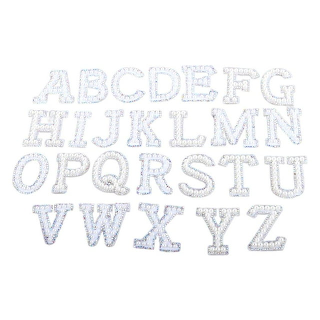 Apliques de Imitación Decorativos Zulema Parches de Alfabeto 26 Piezas