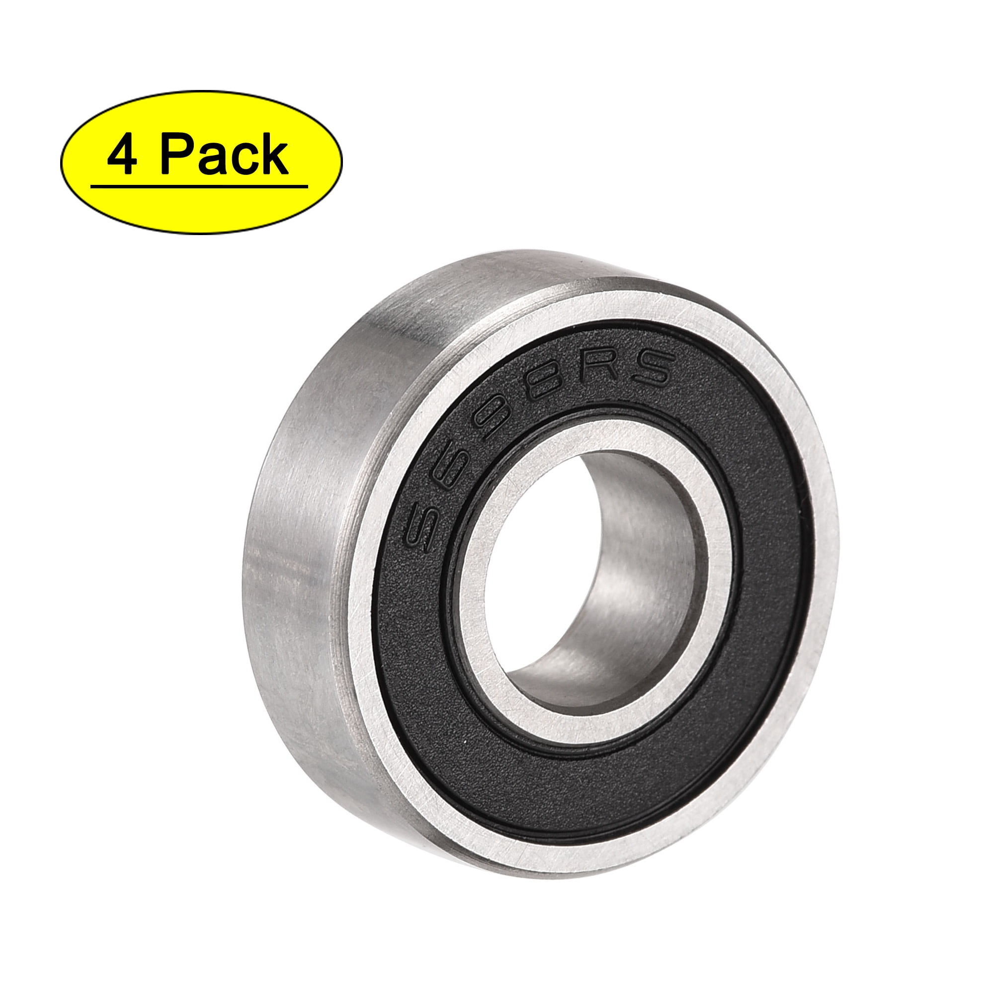 8x19x6 mm 440c Stainless Steel Metal Rubber Sealed Ball Bearings 4pcs S698-2RS 