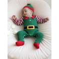thumbnail image 6 of BemeyourBBs 2Pcs Christmas Outfits Newborn Baby Romper for Boy Long Sleeve Jumpsuit Hat, 6 of 9