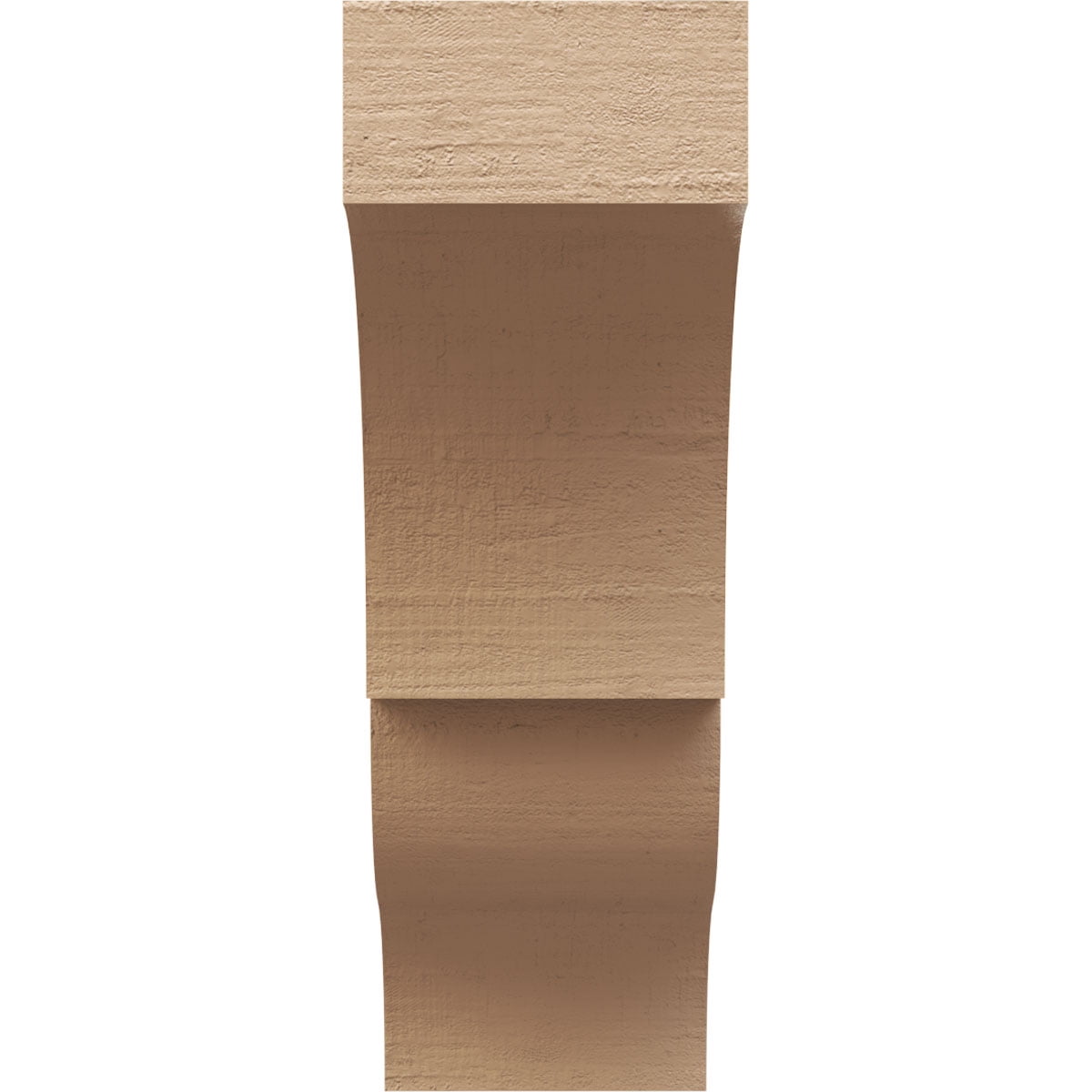 8"W x 16"D x 24"H Classic Asheboro Rough Cedar Woodgrain TimberThane Corbel, Primed Tan