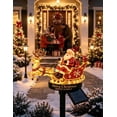 thumbnail image 3 of Santa & Reindeer Sleigh Solar Garden Stake Light, Warm LED Night Light Christmas Eve Atmosphere, 3 of 5
