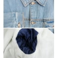 thumbnail image 3 of Men’s Classic Blue Button Up Casual Jean Sherpa Lined Cotton Denim Jacket (Light Blue, XL), 3 of 3
