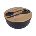 thumbnail image 7 of 113oz Salad Bowl with Lid Fork Spoon Eco-Friendly Large Bamboo Fiber Salad Serving Set for Home Kitchen Lightweight Mixing Bowl for Salad Fruit Pasta, 7 of 7