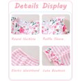 thumbnail image 6 of 12 Months Baby Girls Clothes 18 Months Girls 2PCS Floral Outfits Set Toddler Girls Long Sleeve Flower Top Stripe Pants Clothing Set Pink, 6 of 7