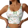 thumbnail image 2 of Picia Frog and Mushrooms Sports Bra for Women,Padded Strappy Sports Bras Medium Support Yoga Bra with Removable Cups,Running Yoga Bra-Medium, 2 of 9