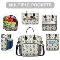 thumbnail image 2 of Pioneer Flower Floral Print Pattern Womens Lunch Box for Work,Insulated Large Lunch Bag,Leakproof Adult Lunch Bag for Work,Beach,Travel,Picnic,Camping, 2 of 6