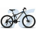 thumbnail image 2 of Ambifirner 26 inch City Bike Mountain Bike - Full Shimano 21 Speed - Dual Disc Brake - High-Carbon Steel Frame - Front Suspension for Gift, 2 of 9