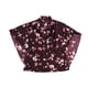 thumbnail image 1 of Alfani Womens Pleated Cape Sleeve Shell Blouse, dkpurple, XS, 1 of 2
