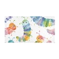 thumbnail image 6 of Bath Mat Soft Plush Non-Slip Absorbent Bathroom Rugs 39"x20" Cartoon Colorful Caterpillar, 6 of 8