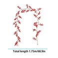 thumbnail image 2 of Cranberry Garland, Red Berry Garland, Artificial Berry Garland, 68.9Inch Winter Holiday Decor Garland, Indoor Outdoor Home Decoration Garland, 1Pcs Fake Red Berry, 2 of 2