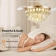 thumbnail image 4 of Ventilador de techo FIDGRA Fandelier de 42 pulgadas con luz LED regulable dorada, 4 of 9