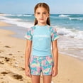 thumbnail image 3 of Gyujnb Sporty Two-Piece Tankini Swimsuit Abstract Print for Swimming Beach (Little Girls, Big Girls),9-11 Years, 3 of 4