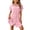 Pink, variant on Y-Sunset Girls Button Down Shirt Dress, Short Sleeve Casual Linen Tunic Dress, Kids Collared Summer Dress with Pocket, Loose Fit Beach Cover Up for Girls(Pink/3-4 Years)
