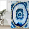 thumbnail image 4 of Abstract Marble Art Shower Curtain Set ，Waterproof Fabric Shower Curtains Manau Blue White Decoration Shower Curtains for Bathroom,Bathroom Decor 60"x72", 4 of 6