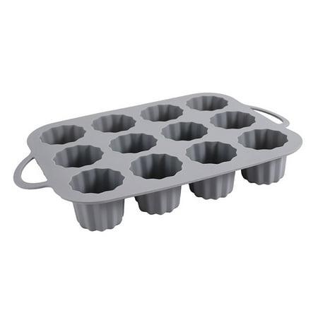 

GIFZES Jelly Mold Waffle Pan Waffle Pan 12 Cavities Silicone Muffin Pan Small Cylindrical Pudding Jelly Mold Non-stick Dishwasher