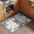 thumbnail image 2 of Entryway Rug 2'x3', Easter Small Rug for Kitchen Bathroom Door Mat Indoor Entrance, Spring Rabbit Blue Botanical Flowers Farmhouse Non-Slip Area Rugs Floor Mats Carpet Front Door Rugs, 2 of 8