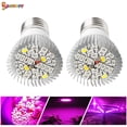 thumbnail image 2 of Spencer 2PCS 28W Full Spectrum E27 LED Grow Light Bulbs Grow Plant Light Bulb for Hydroponics Greenhouse Organic Indoor Plants, 2 of 9