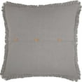 thumbnail image 4 of VHC Brands Burlap Dove Grey Fabric Euro Sham w/Fringed Ruffle 26x26 inch Pillow Cover, 4 of 6