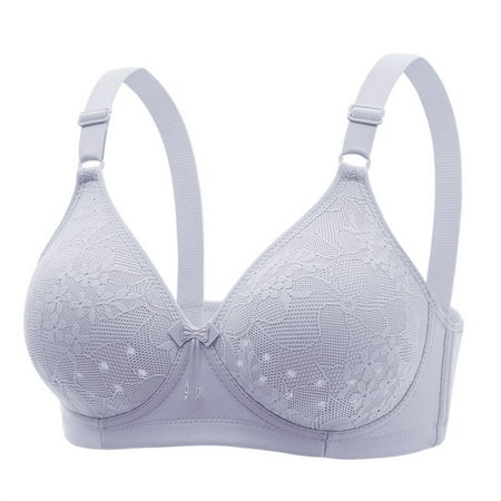 Weikingp Bras for Women  Thin Laceless Comfortable Breathability Underwear Large Size Brater Buckle Female Bra V Neck Vest Bralette Wireless Bra Bralettes for Women Plus Size Lingerie Clearance