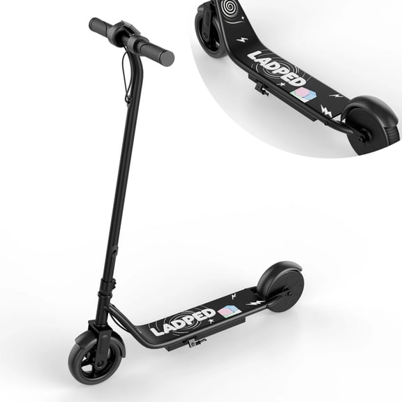 Electric Scooter for Kids, 250W Motor, 10 Miles Max Range, 6.5" Solid Tires, Un-Foldable E-Scooter for Kids & Teens