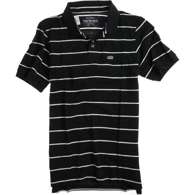 Ecko Unltd. Polo de rugby Deal It para hombre, negro, mediano