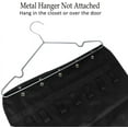 thumbnail image 4 of OUSITAID Hanging Jewelry Organizer, Double Sided 40 Pockets and 20 Magic Tape Hook Jewelry Organizer for Earrings Necklace Bracelet Ring, Black, 4 of 8