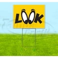 thumbnail image 1 of Look Eyes (18" x 24") Yard Sign, Includes Metal Step Stake, 1 of 6