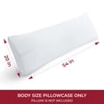 thumbnail image 2 of Mellanni Body Pillow Case, Hotel Luxury Brushed Microfiber Pillow Cover 20" x 54", White, 2 of 7
