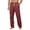 c-270Brick Red1047, variant on PIMSSY Men Pants Casual Trousers With Button Solid Color Comfort Fit Relaxed Modern Chino Style Versatile Everyday Wear Male Comfort Slacks