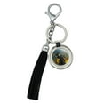 thumbnail image 1 of Wizard of Oz Wicked Witch Character Chrome Plated Metal Round Leather Tassel Keychain, 1 of 5
