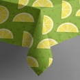 thumbnail image 5 of Yellow Lemon Fruit Slices Green Pattern Square Tablecloth,Waterproof Square Table Cover,Wipeable Spillproof Washable Table Cover for Home Kitchen Party Decor 60"x60"(152x152cm), 5 of 6