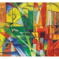 thumbnail image 3 of Marc, Franz 16x15 Black Modern Framed Museum Art Print Titled - Landscape with House, Dog and Cattle, 1914, 3 of 5