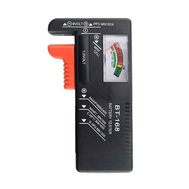 Pantalla comprobador voltios batería BT-168 para pilas botón AA AAA C D 9V 1 5 V