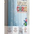 thumbnail image 6 of Winter Christmas Tree Sheer Curtains 45 inches Long, Have A Wonderful Christmas Snowing Light Filtering Sheer Window Curtains Rod Pocket Voile Drapes for Bedroom Living Room, 2 Panels 52"W x 45"L, 6 of 7