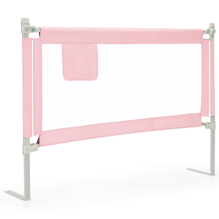 YYAo Bed Guard Rails,Bed Fence,Bed Gate for Baby,57 Inch Toddlers Vertical Lifting Baby Bed Rail Guard with Lock-Pink