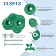 thumbnail image 3 of Rock Climbing Holds, 10 Pcs Large Climbing Rock Wall Grips with Double Hole for Playground Accessory, Green-B, 3 of 7