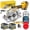 2 Batteries + 4 Blades, variant on 5 Inch Cordless Brushless Mini Circular Saw, 3-Speed, 6900 RPM, 2.0/4.0Ah Battery & Fast Charger, 0°/45° Bevel Cut, for Wood Tile Plastic Soft Metal Stone