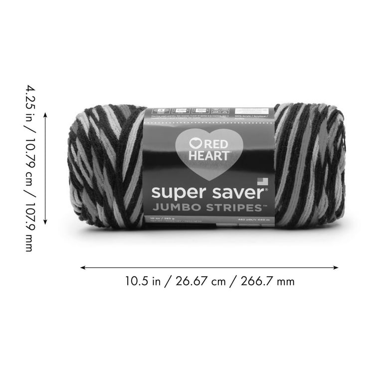 Pack of 4) Red Heart Super Saver Yarn-Black