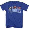 thumbnail image 1 of Fraggle Rock Collegiate W Characters Royal Adult T-Shirt, 1 of 2