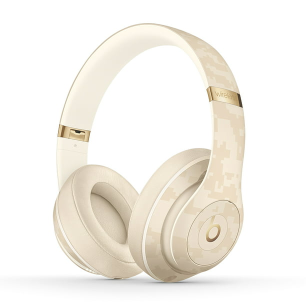 Ziekte Horizontaal Bezet Beats Studio3 Wireless Noise Cancelling Headphones - Beats Camo Collection  - Sand Dune - Walmart.com