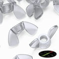 thumbnail image 2 of Pack of 20 Transparent Clear Plastic Acrylic M6 Butterfly, Wing Nuts - Acrylic Plastic Screws, (15/64 in), 2 of 9