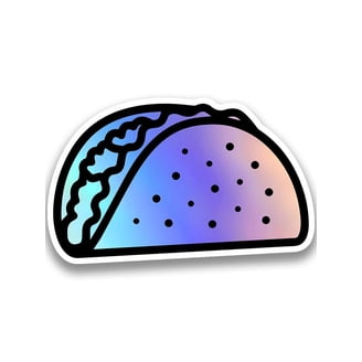 "It's Taco Time" Vinyl Die-Cut Decal - 8.75" X 3.25", Waterproof Bumper Sticker For Car, Laptop, Window
