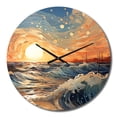 thumbnail image 2 of Designart "Sunkissed Sands Beach Photo IV" Nautical & Beach Oversized Wall Clock, 2 of 6