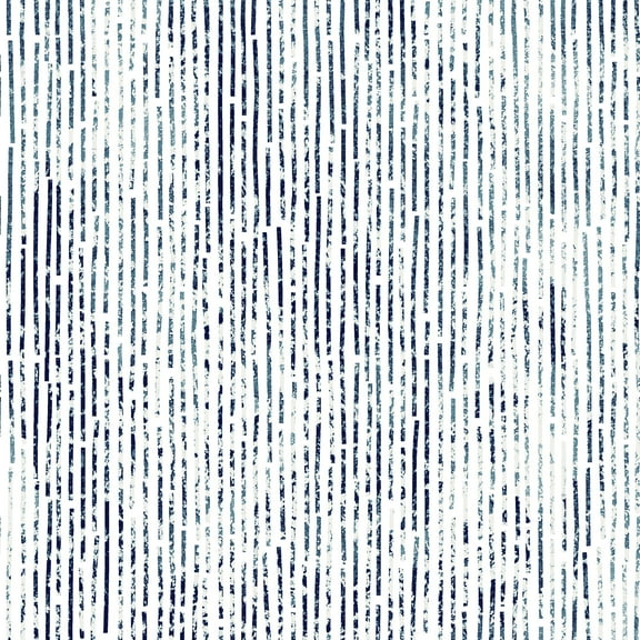 MuralsPrint Faur Blue Strips Peel and Stick Wallpaper, Removable Wallpaper 10'L x 24''W