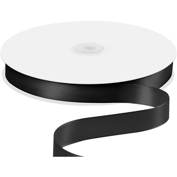 Quhora Cinta de satén de poliéster blanco de una cara de 1-1/2 pulgadas x 100 yardas, cinta de satén para envolver regalos, manualidades, bodas, fiestas, lazos de bricolaje, decoración de ramo, costur