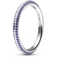 thumbnail image 1 of Anillo De Pavé Azul Pandora Me Original Joyería Fina 199679C03 | Talle 52 | Línea Pandora Me Auténtica | Joyería De Lujo Para Mujer | Ideal Para Regalo Elegante | Compatible Con Charms Pandora, 1 of 5