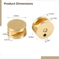 thumbnail image 4 of Glass Mirror Clips 4 Pack, Brushed Gold Copper Wall Mount Mirror Holders, Heavy Duty Mirror Brackets with Decorative Cover, Modern Round Design for Bathroom Vanity, 4 of 5
