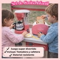 thumbnail image 2 of Set Cocinita Cafetera Y Tostadora de Juguete Con Luz Sonido Color Rosa, 2 of 4