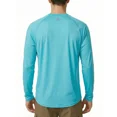 thumbnail image 3 of QUALICOS Camisas de Manga Larga con Protección UV para Hombre UPF 50+ Pesca Correr Ligeras Azul (Talla M), 3 of 5